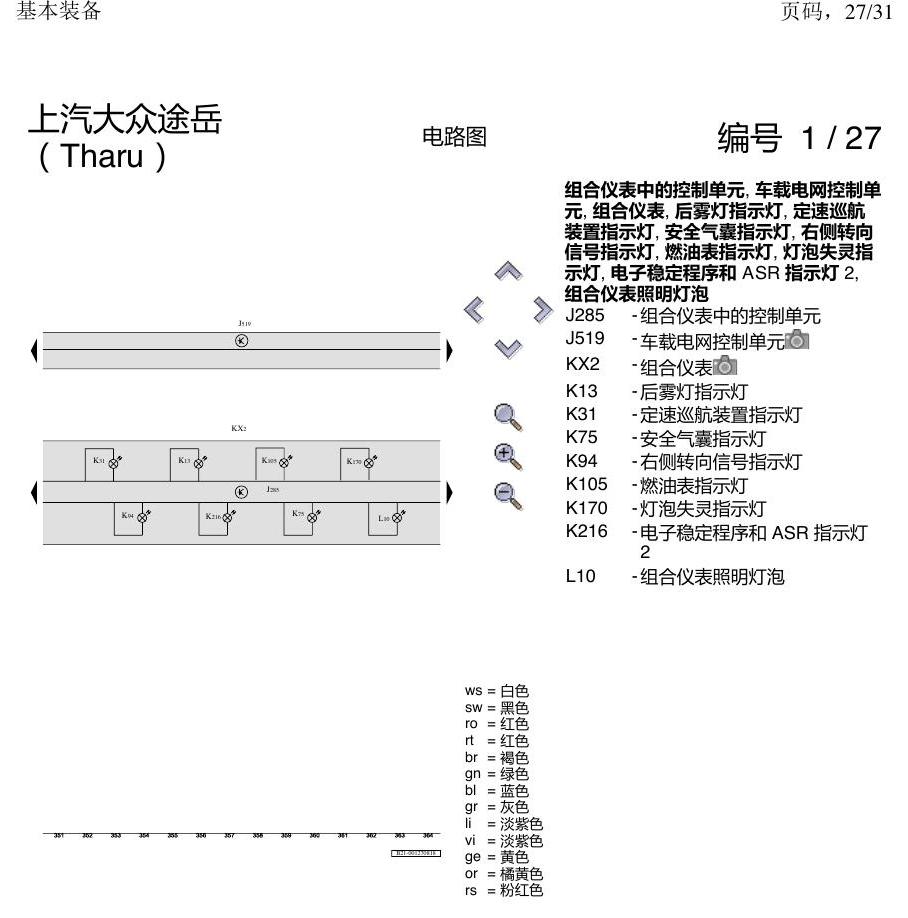 上海大众涂岳 基本装备 电路图