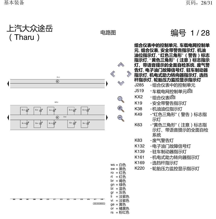 上海大众涂岳 基本装备 电路图
