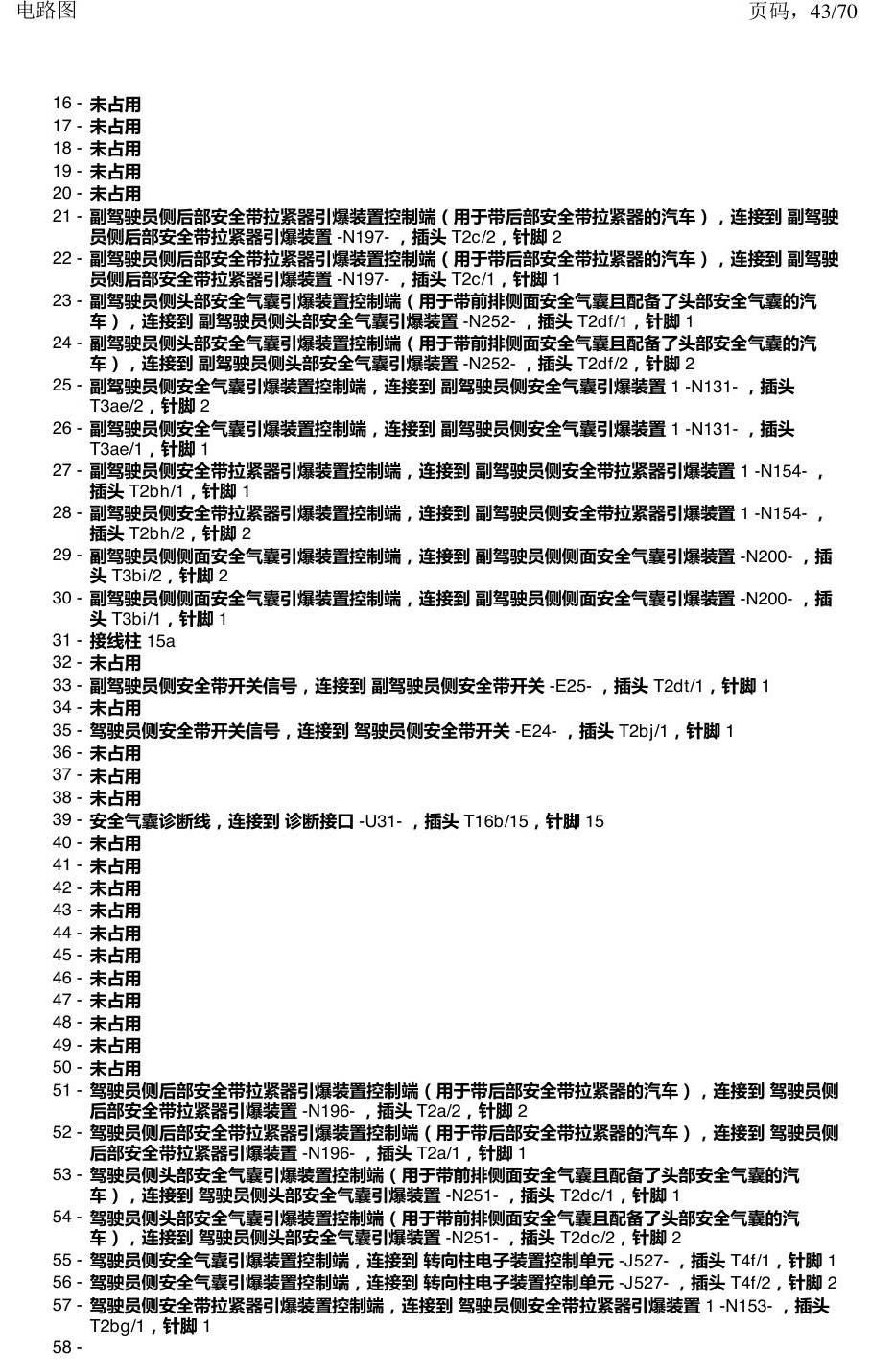 上海大众涂岳 中部控制单元 电路图
