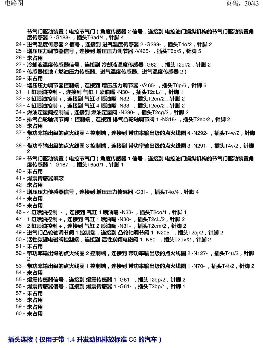 上海大众涂岳 前部控制单元 电路图