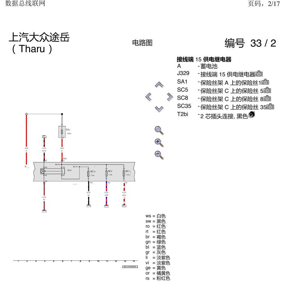 上海大众涂岳 数据总线网络 电路图