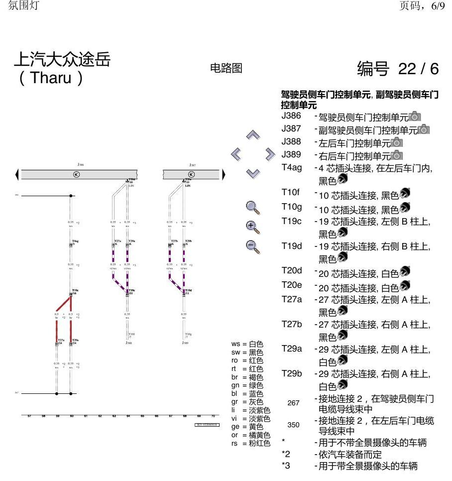 上海大众涂岳 氛围灯 电路图