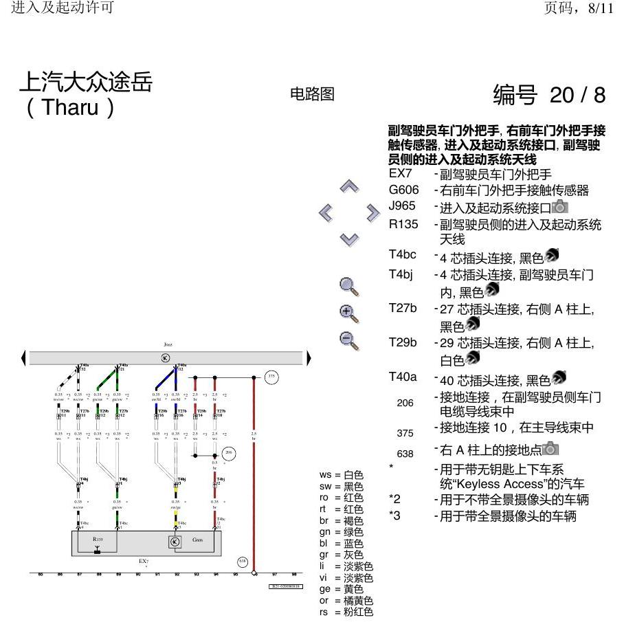 上海大众涂岳 进入及启动许可 电路图