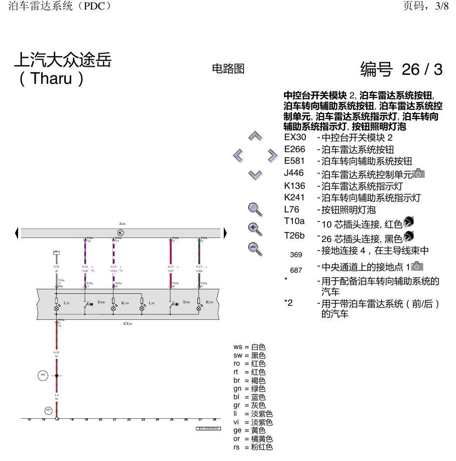 上海大众涂岳 雷达 电路图