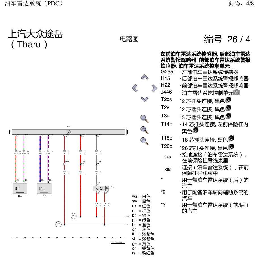 上海大众涂岳 雷达 电路图