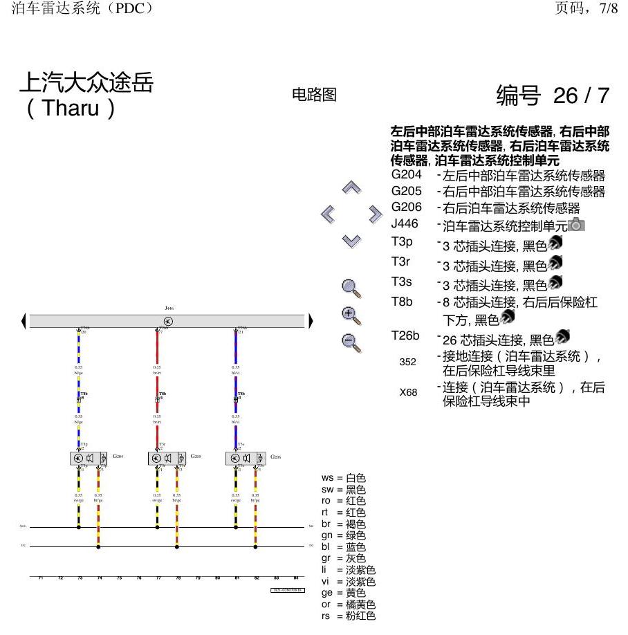 上海大众涂岳 雷达 电路图