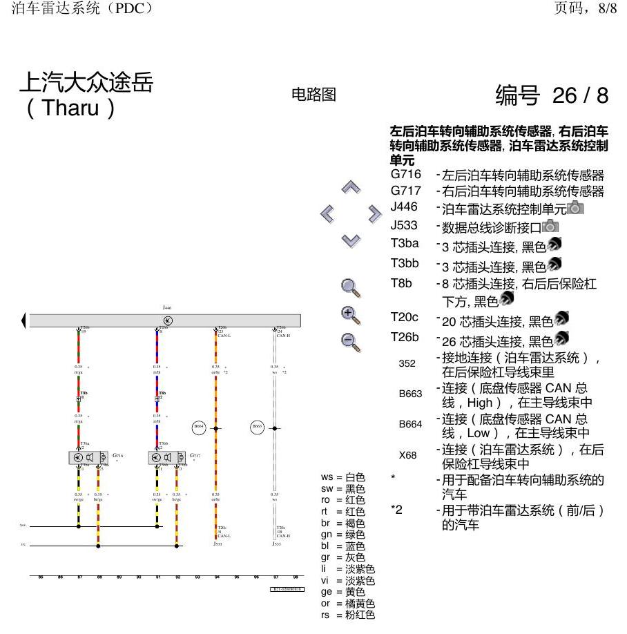 上海大众涂岳 雷达 电路图