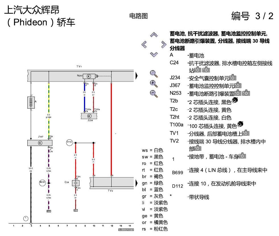 上海大众辉昂 2.0 发动机 CYPA 电路图
