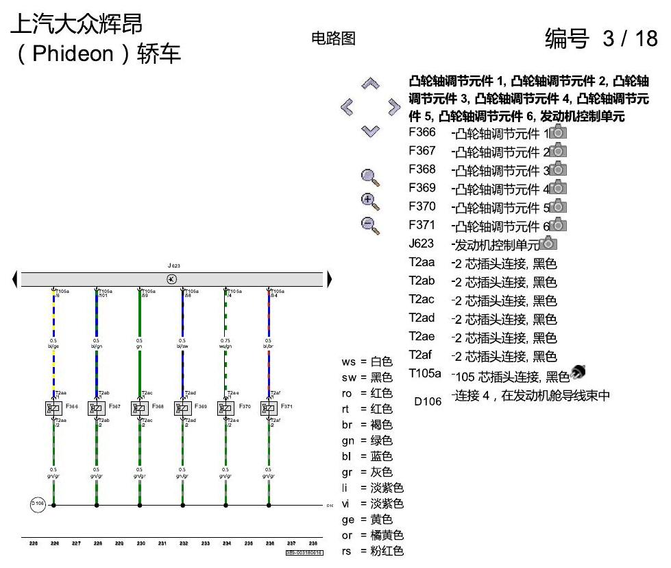 上海大众辉昂 2.0 发动机 CYPA 电路图
