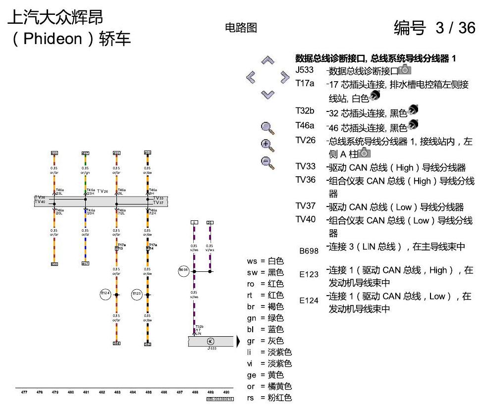 上海大众辉昂 2.0 发动机 CYPA 电路图