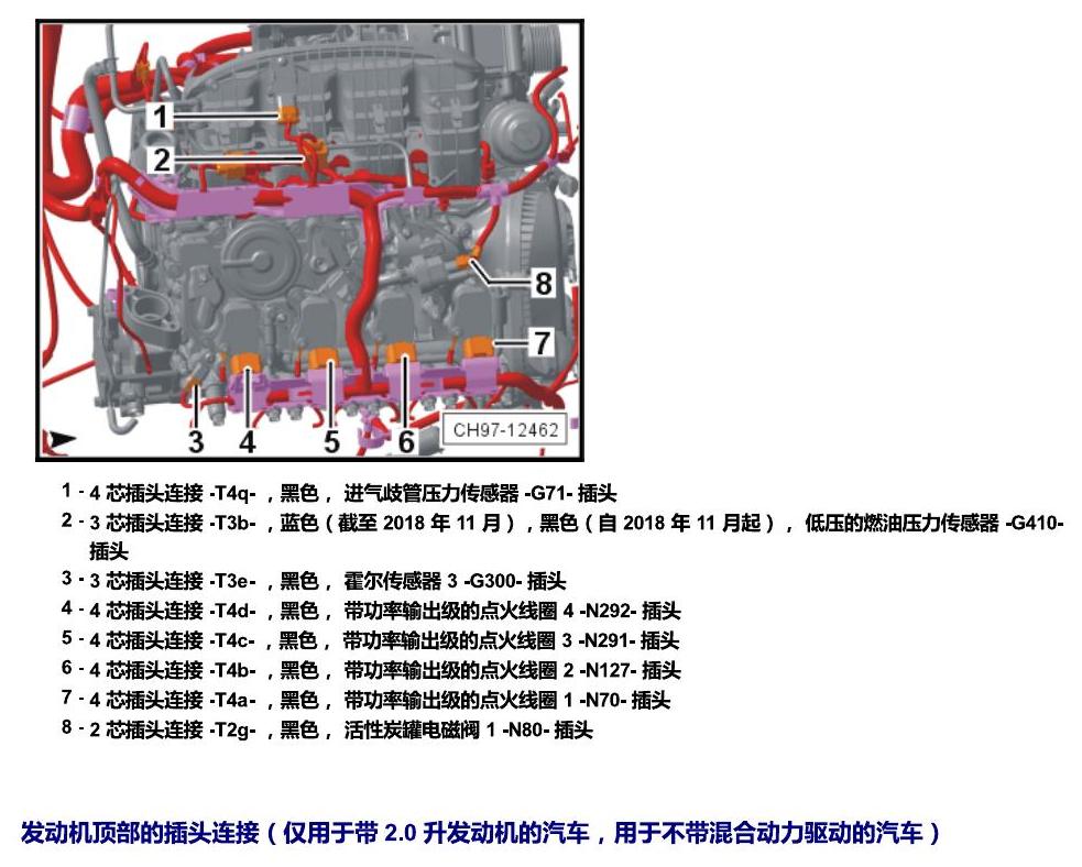 上海大众辉昂 插头 电路图