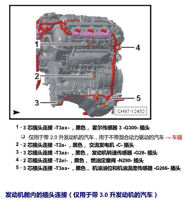 上海大众辉昂 插头 电路图