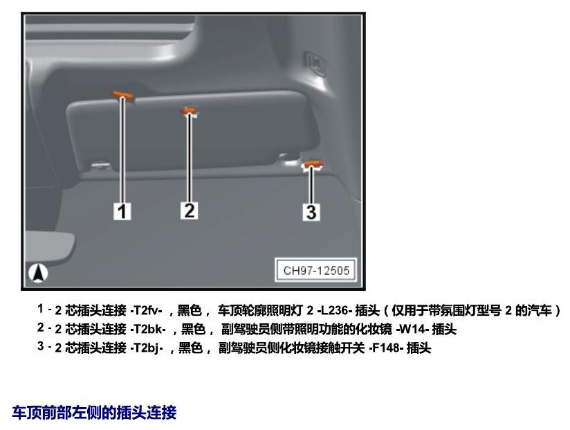 上海大众辉昂 插头 电路图