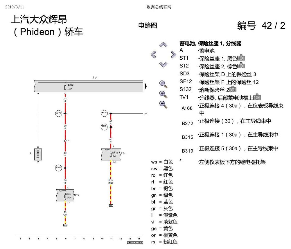 上海大众辉昂 数据总线联网 电路图