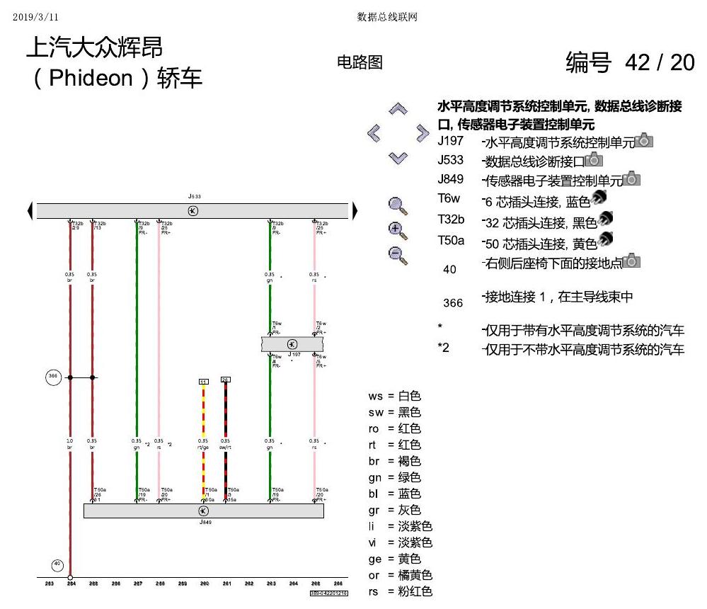 上海大众辉昂 数据总线联网 电路图