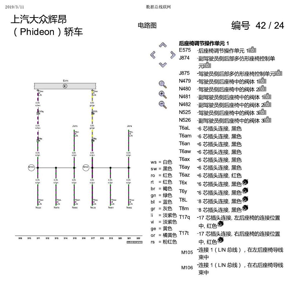 上海大众辉昂 数据总线联网 电路图