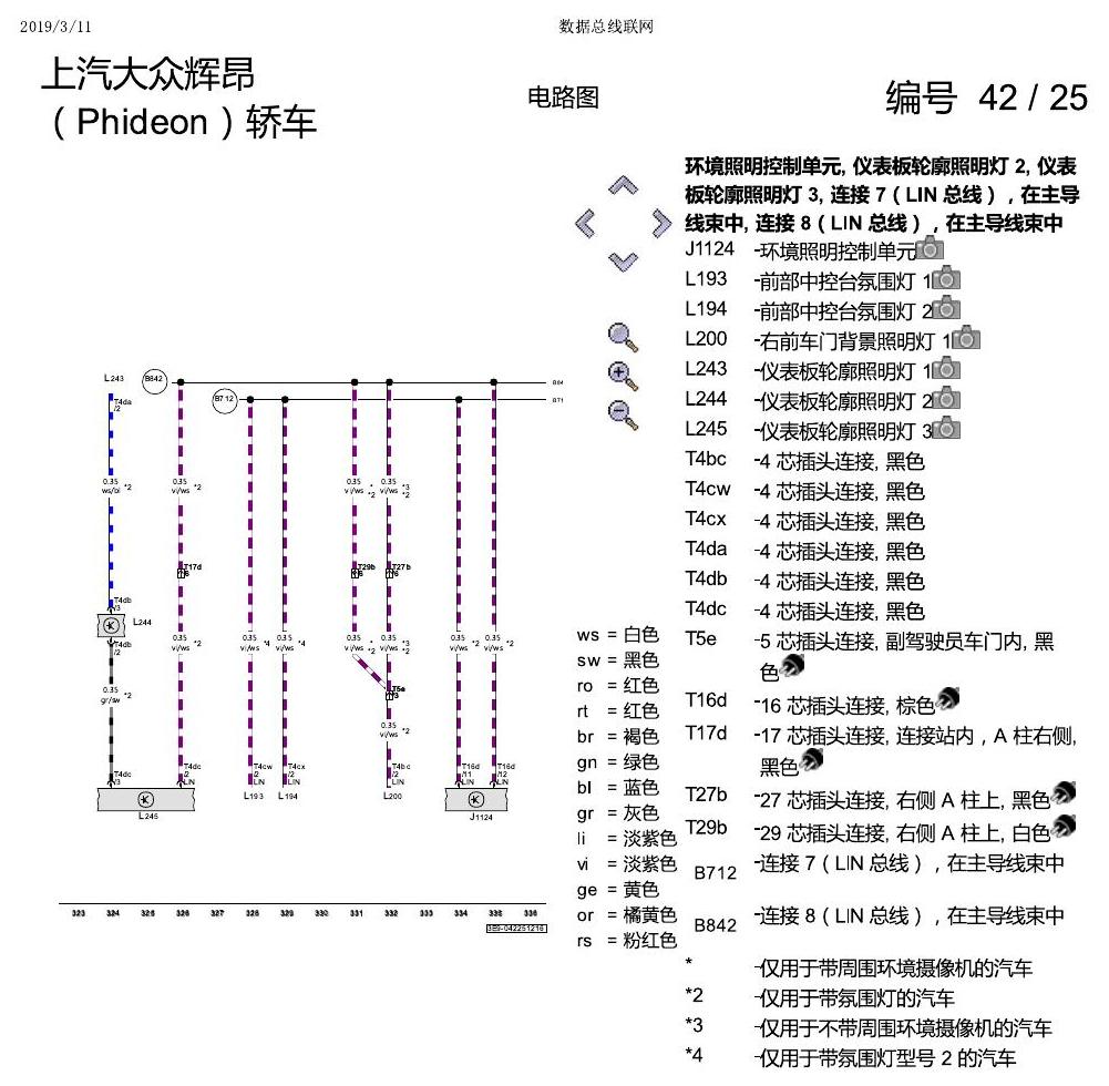 上海大众辉昂 数据总线联网 电路图