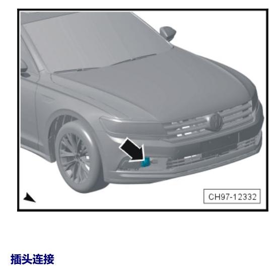 上海大众辉昂 汽车前部的控制单元 电路图