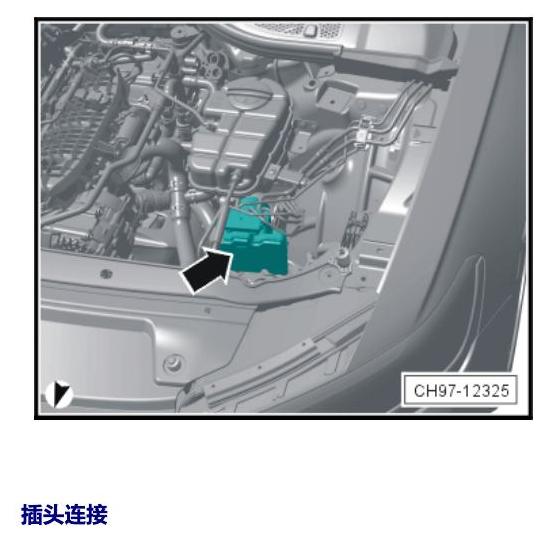 上海大众辉昂 汽车前部的控制单元 电路图