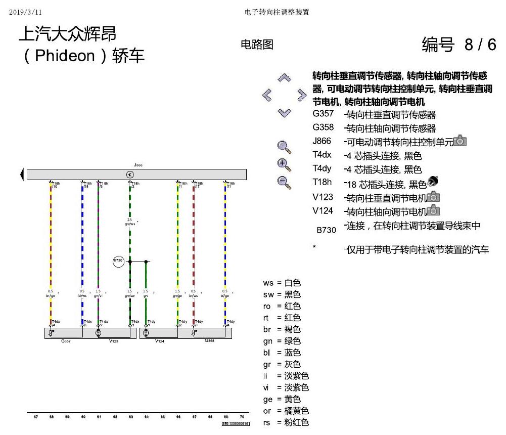 上海大众辉昂 游丝 电路图