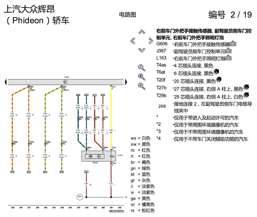 上海大众辉昂 舒适便捷系统 电路图