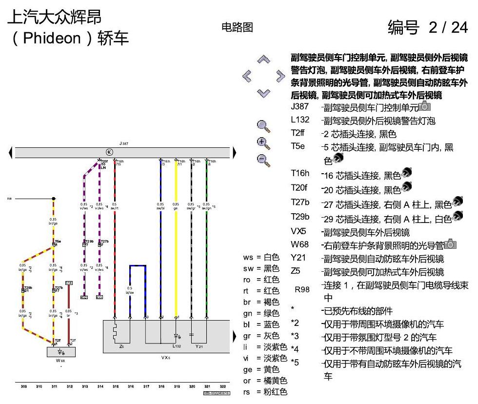 上海大众辉昂 舒适便捷系统 电路图