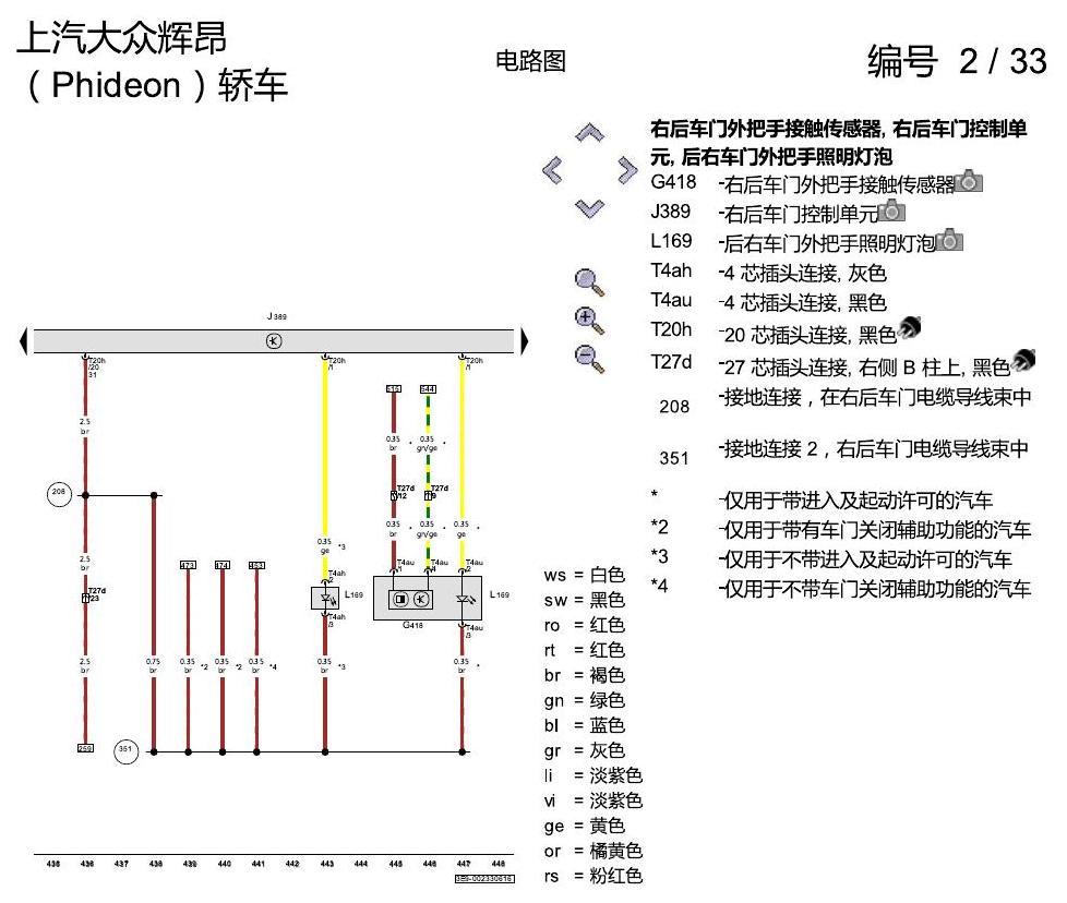 上海大众辉昂 舒适便捷系统 电路图