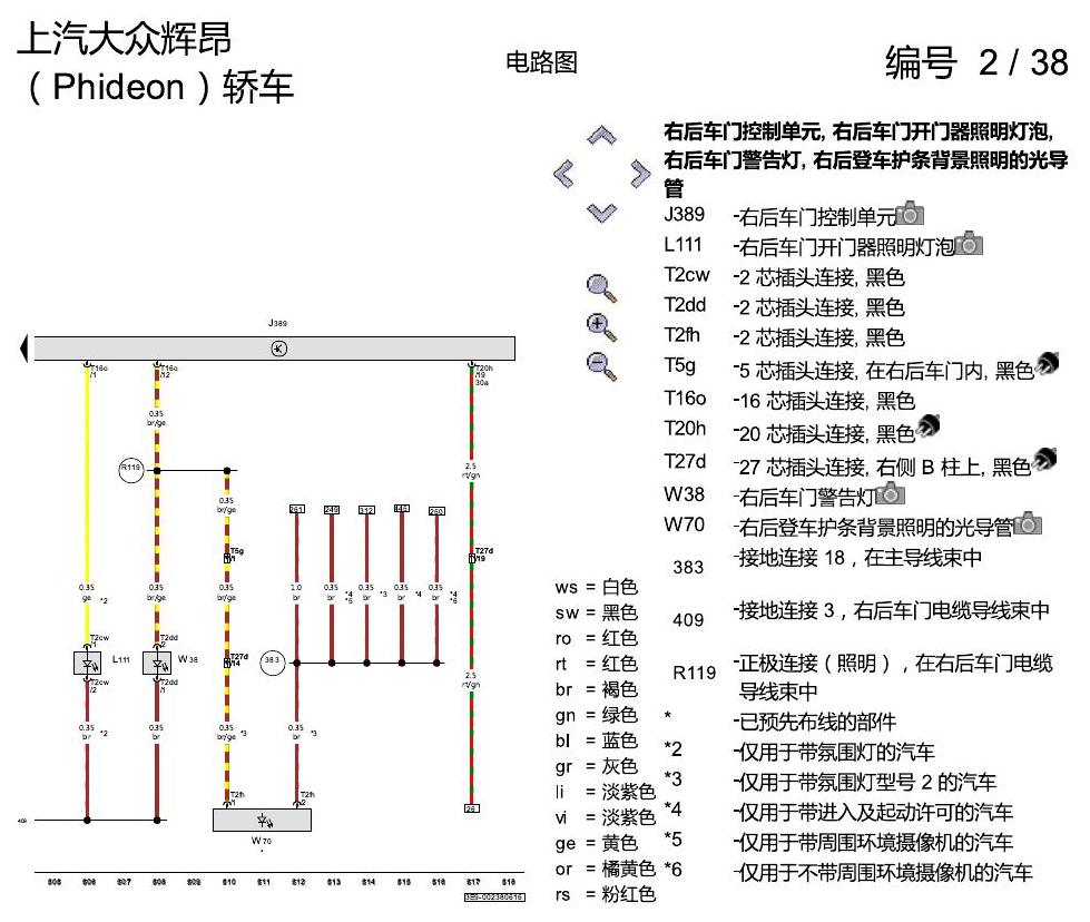 上海大众辉昂 舒适便捷系统 电路图