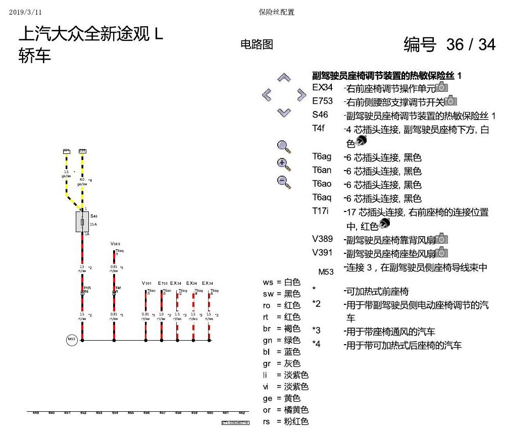 上海大众途观 保险丝配置 电路图