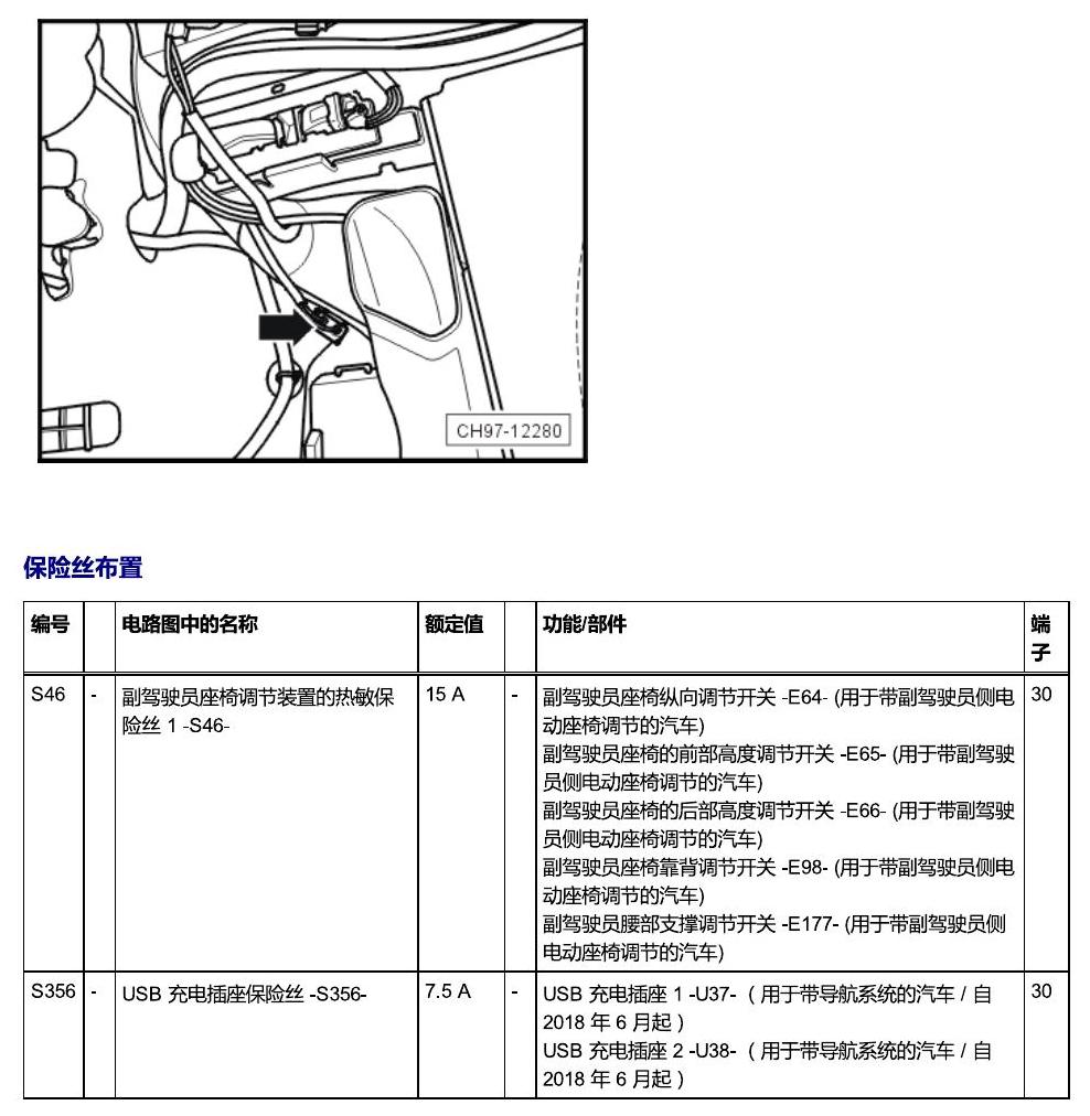 上海大众零度19款补充 保险丝 电路图