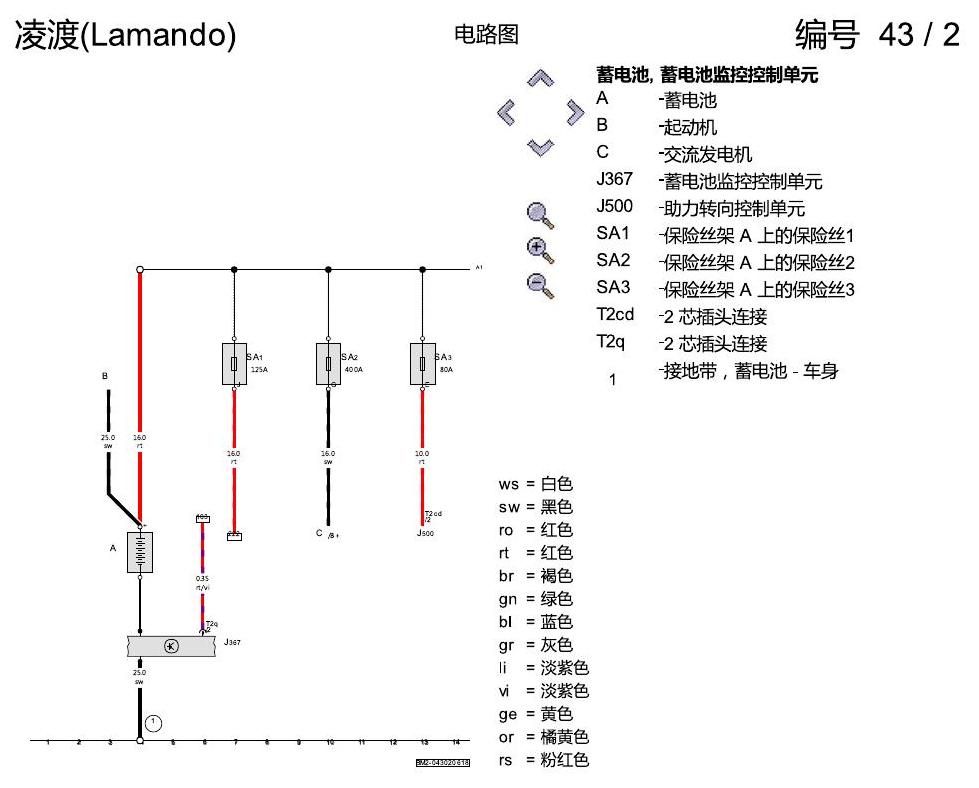 上海大众零度19款补充 保险丝配置 2018年6月起 电路图