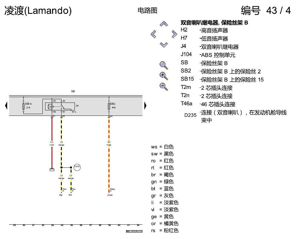 上海大众零度19款补充 保险丝配置 2018年6月起 电路图
