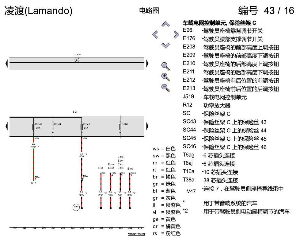 上海大众零度19款补充 保险丝配置 2018年6月起 电路图