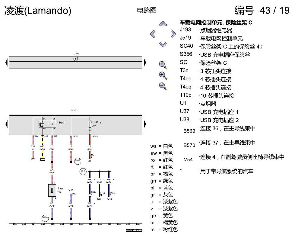 上海大众零度19款补充 保险丝配置 2018年6月起 电路图