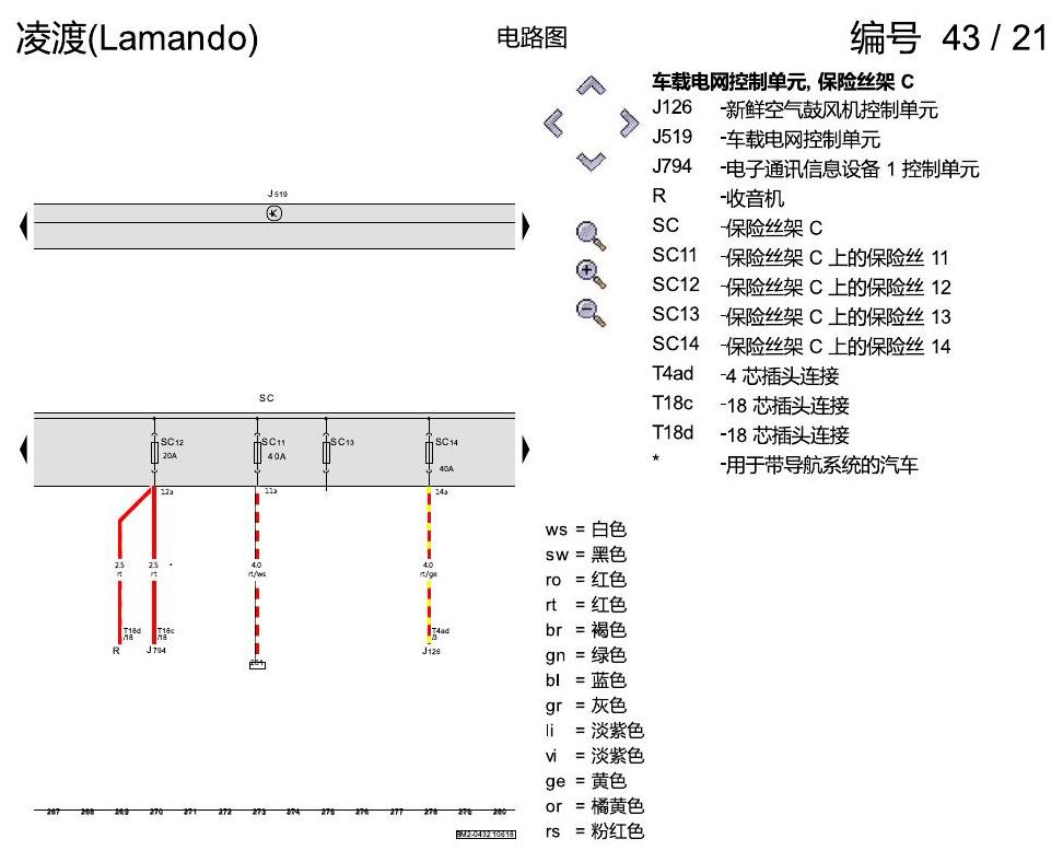 上海大众零度19款补充 保险丝配置 2018年6月起 电路图