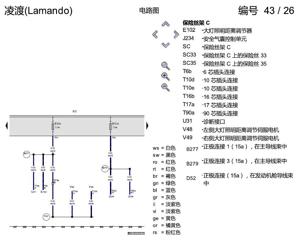 上海大众零度19款补充 保险丝配置 2018年6月起 电路图