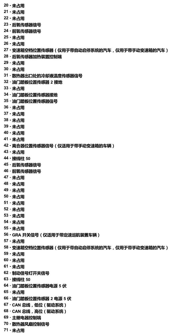 上海大众零度19款补充 发动机舱内的控制器 电路图