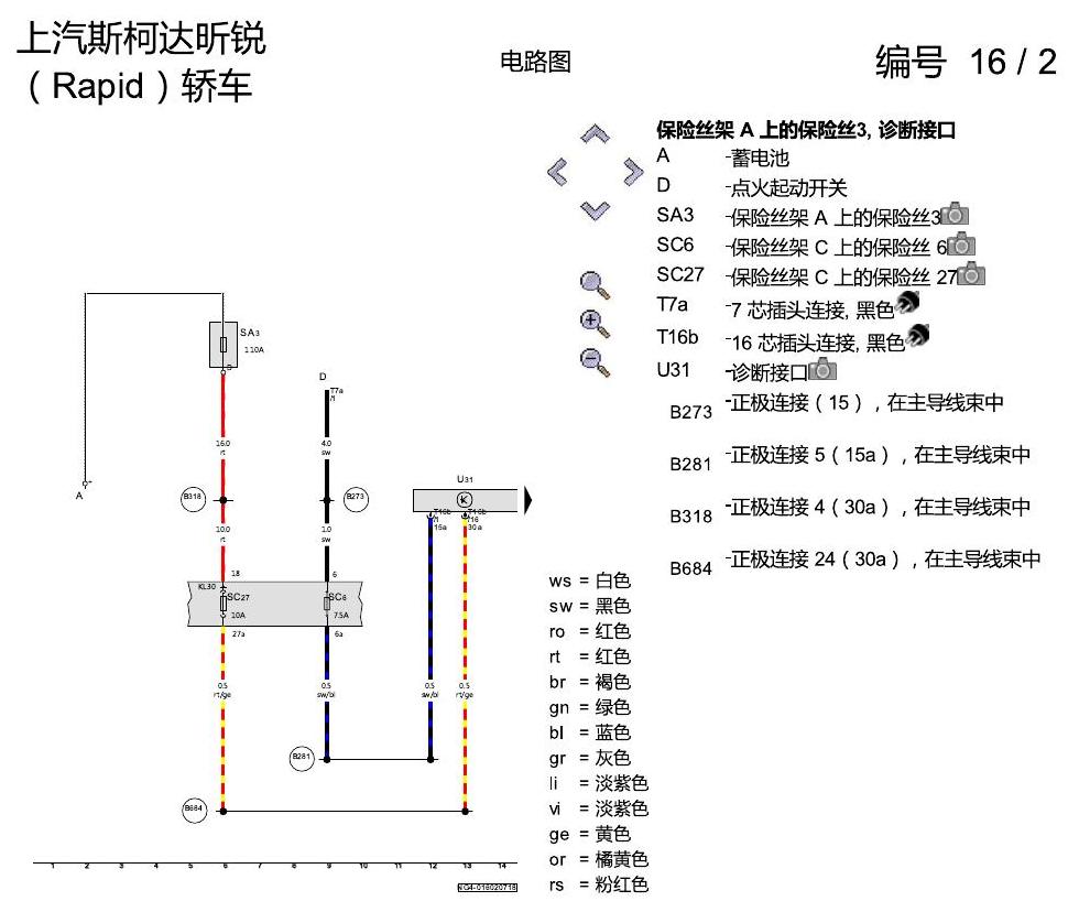 斯柯达18款新锐 CAN 和 LIN 总线联网、驱动 CAN、诊断 CAN、组合仪表 CAN、舒适 CAN 电路图