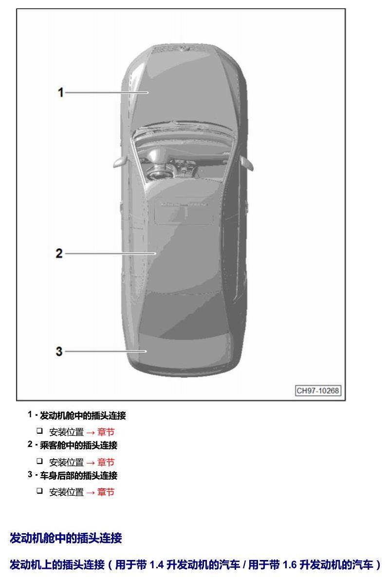 斯柯达18款新锐 安装位置 插头 电路图