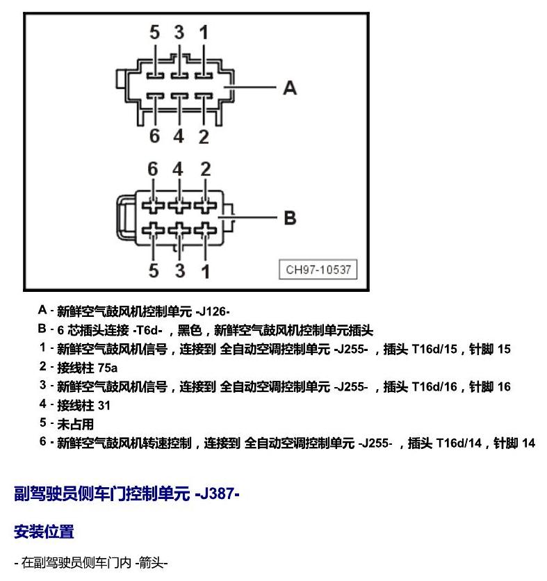 斯柯达18款新锐 安装位置 汽车中部的控制单元 电路图