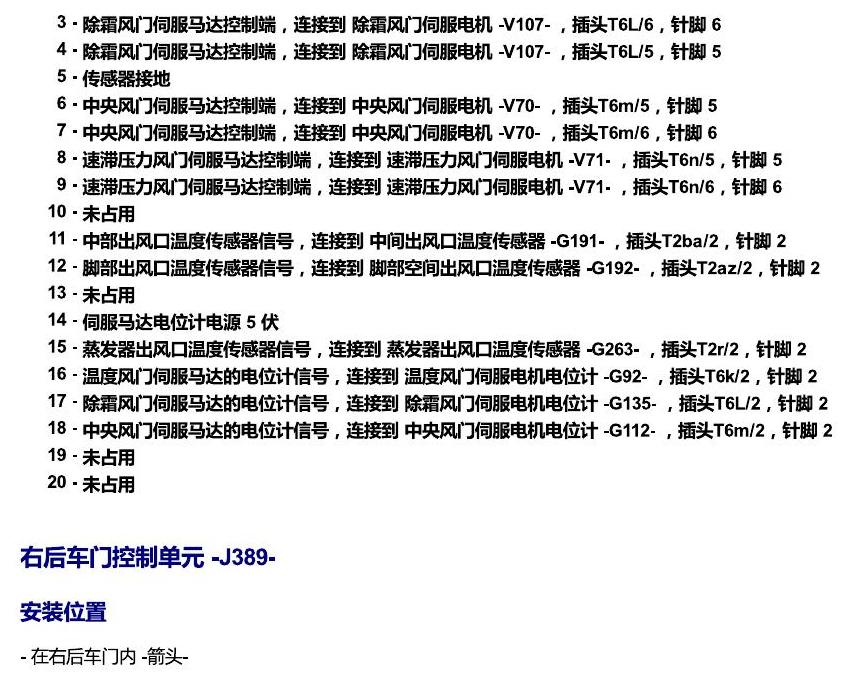 斯柯达18款新锐 安装位置 汽车中部的控制单元 电路图