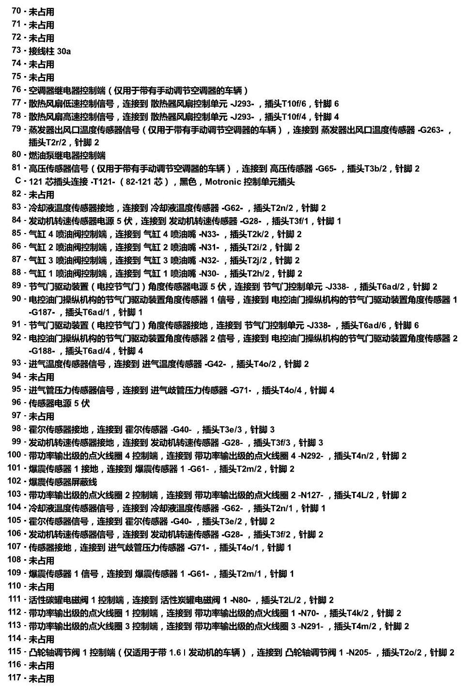 斯柯达18款新锐 安装位置 汽车前部的控制单元 电路图