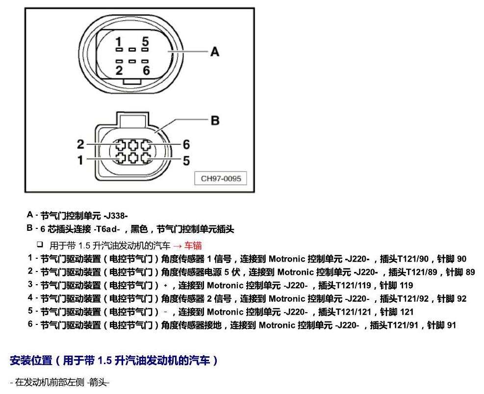 斯柯达18款新锐 安装位置 汽车前部的控制单元 电路图