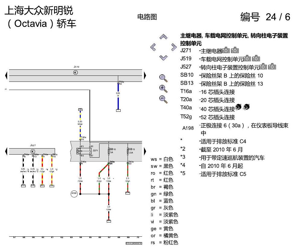 斯柯达明锐 1.6 升汽油发动机 , CLRA,CPJA 电路图