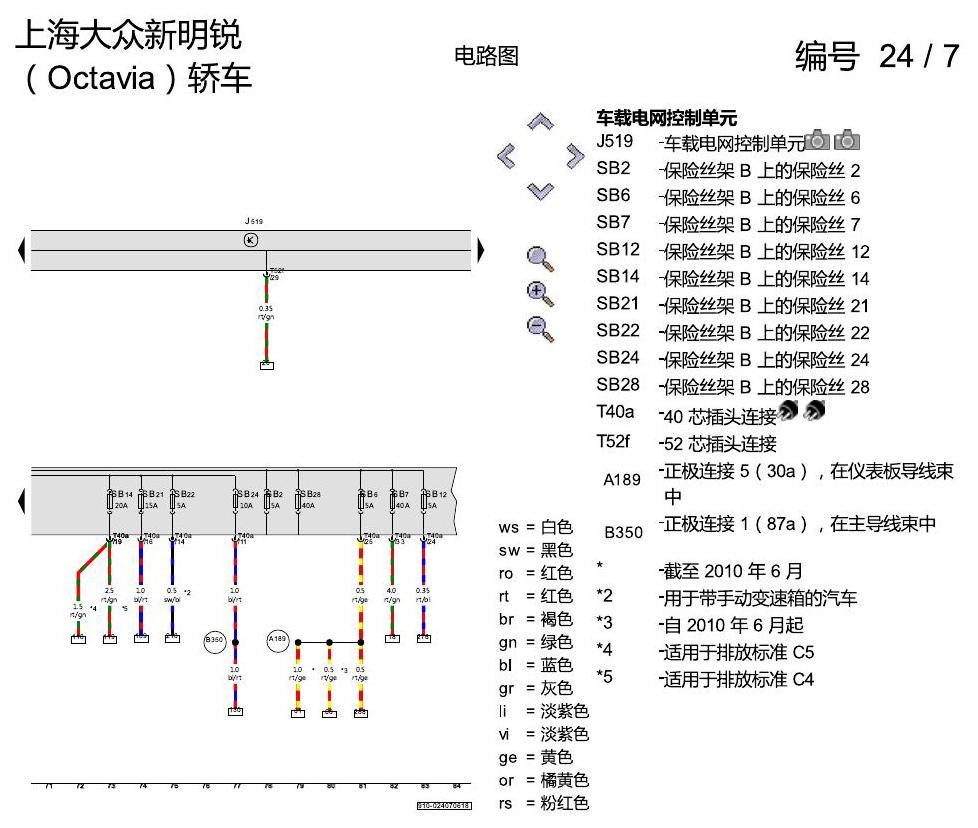 斯柯达明锐 1.6 升汽油发动机 , CLRA,CPJA 电路图