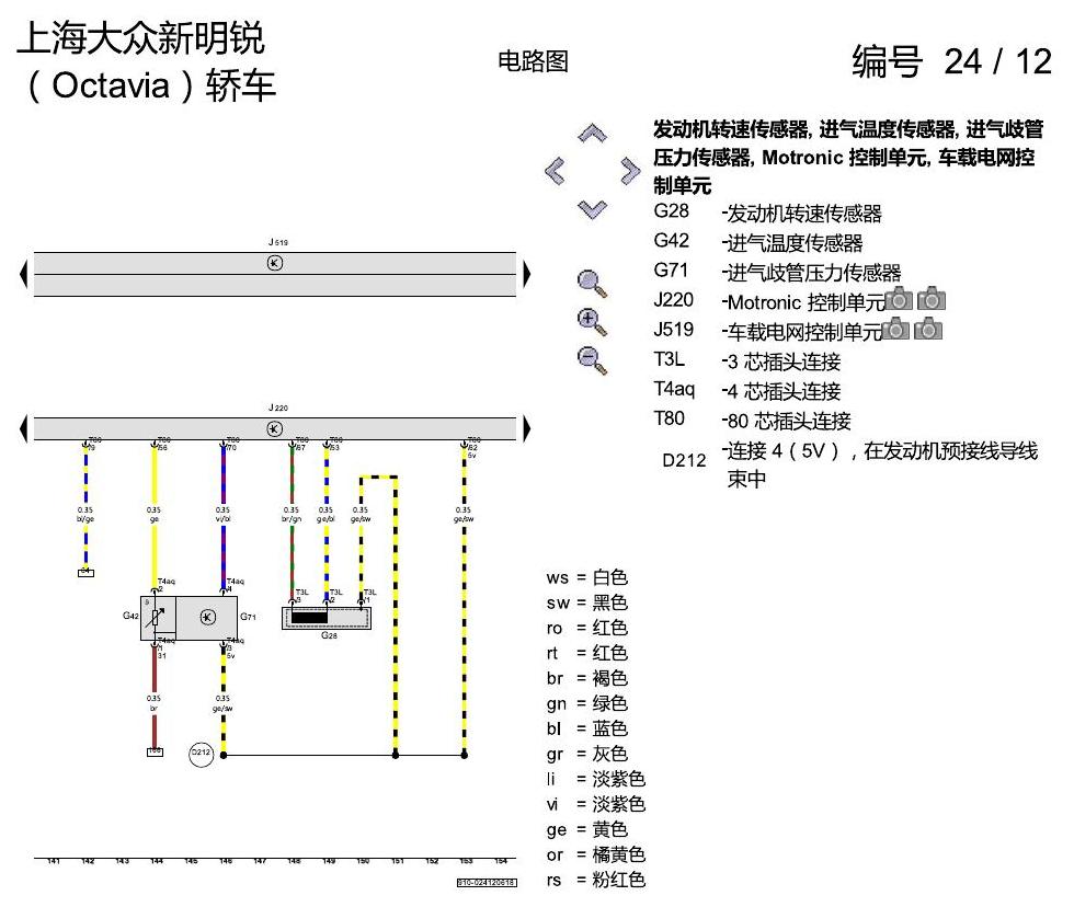 斯柯达明锐 1.6 升汽油发动机 , CLRA,CPJA 电路图