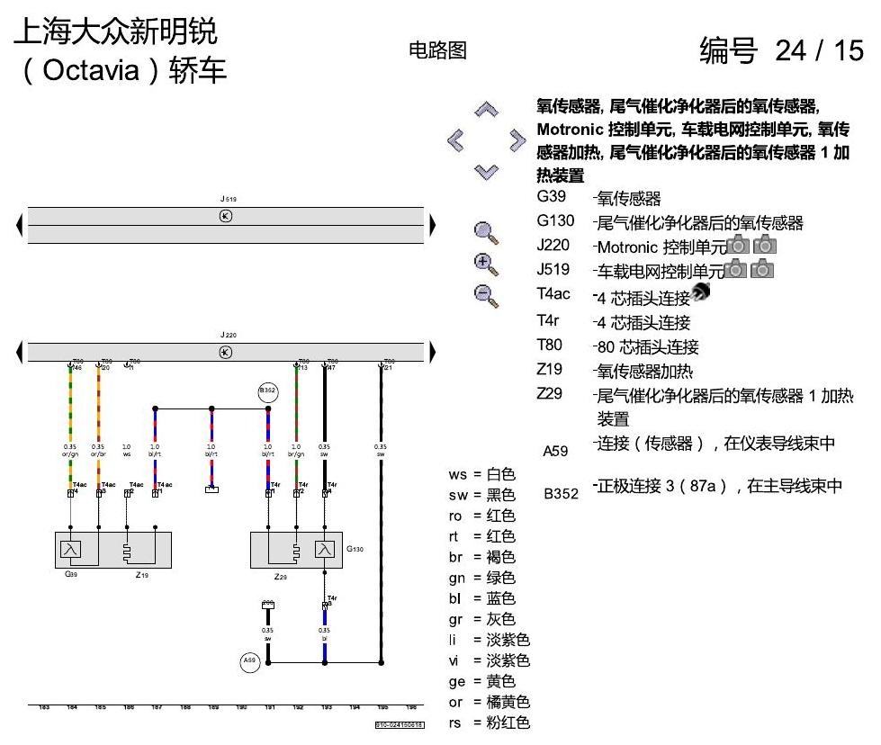 斯柯达明锐 1.6 升汽油发动机 , CLRA,CPJA 电路图