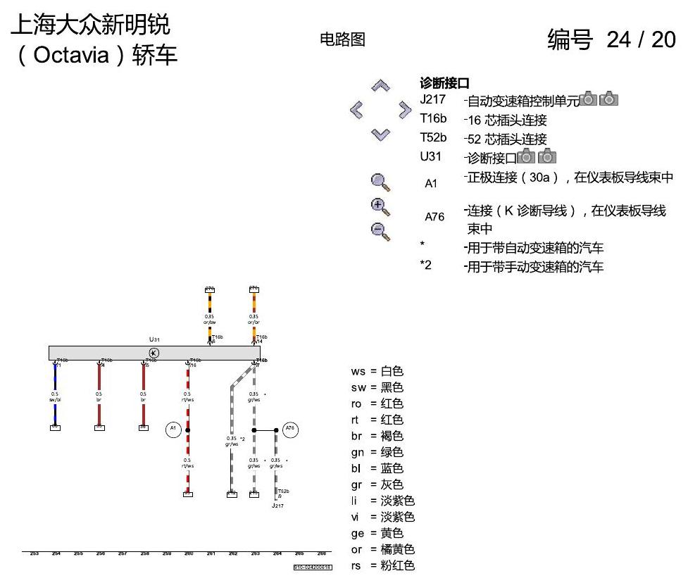 斯柯达明锐 1.6 升汽油发动机 , CLRA,CPJA 电路图