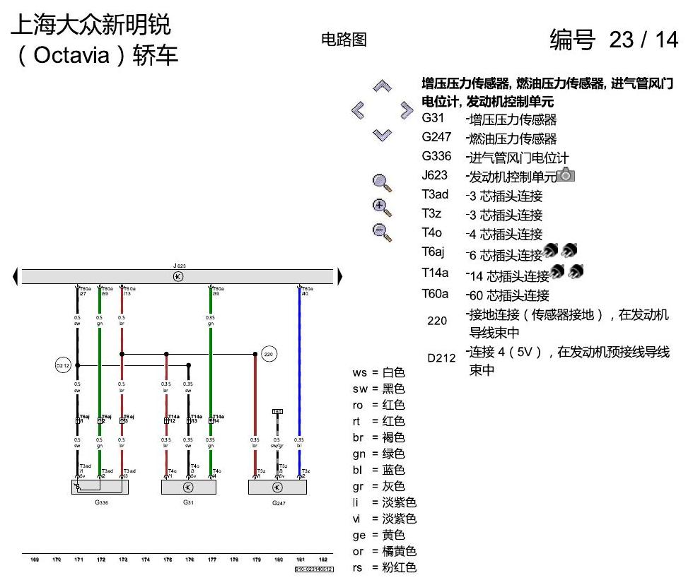 斯柯达明锐 1.8 升汽油发动机 , CEAA 电路图