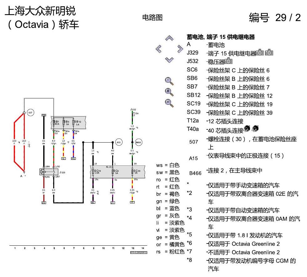斯柯达明锐 仪表板 电路图